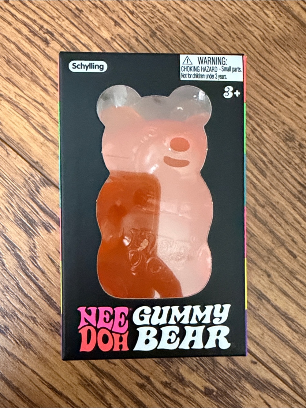 Nee Doh Gummy Bear Kids Toy - Pink and Orange - sealed